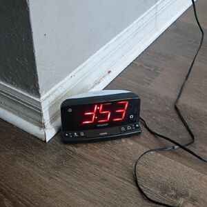 Sharp Black Digital Alarm Clock